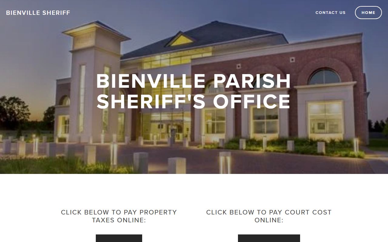 Bienville Parish Sheriff website for searching warrant records in Bienville Parish
