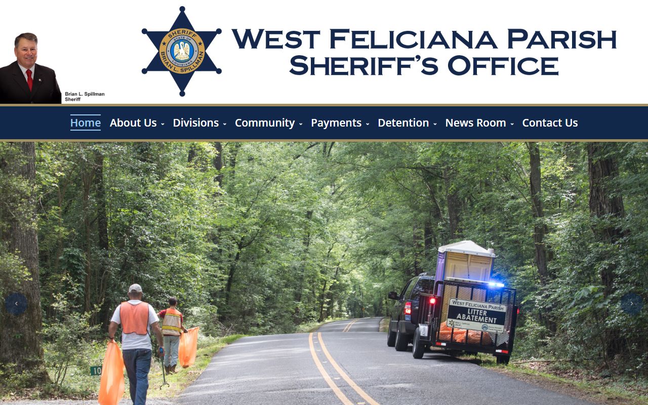 West Feliciana Parish Sheriff's Office website for West Feliciana Parish warrant records